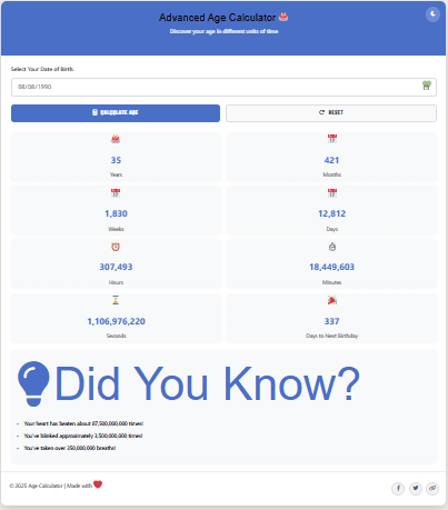 age calculator